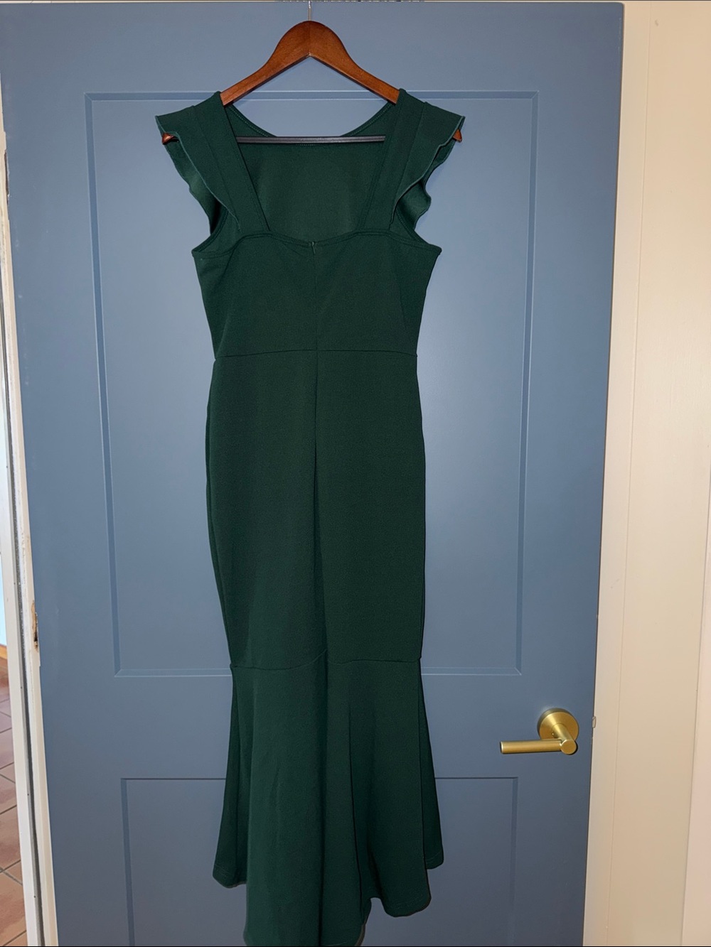 Amazon Essentials Emerald Green Ruffle High-Low Mermaid Dress - Picture 2 of 2
